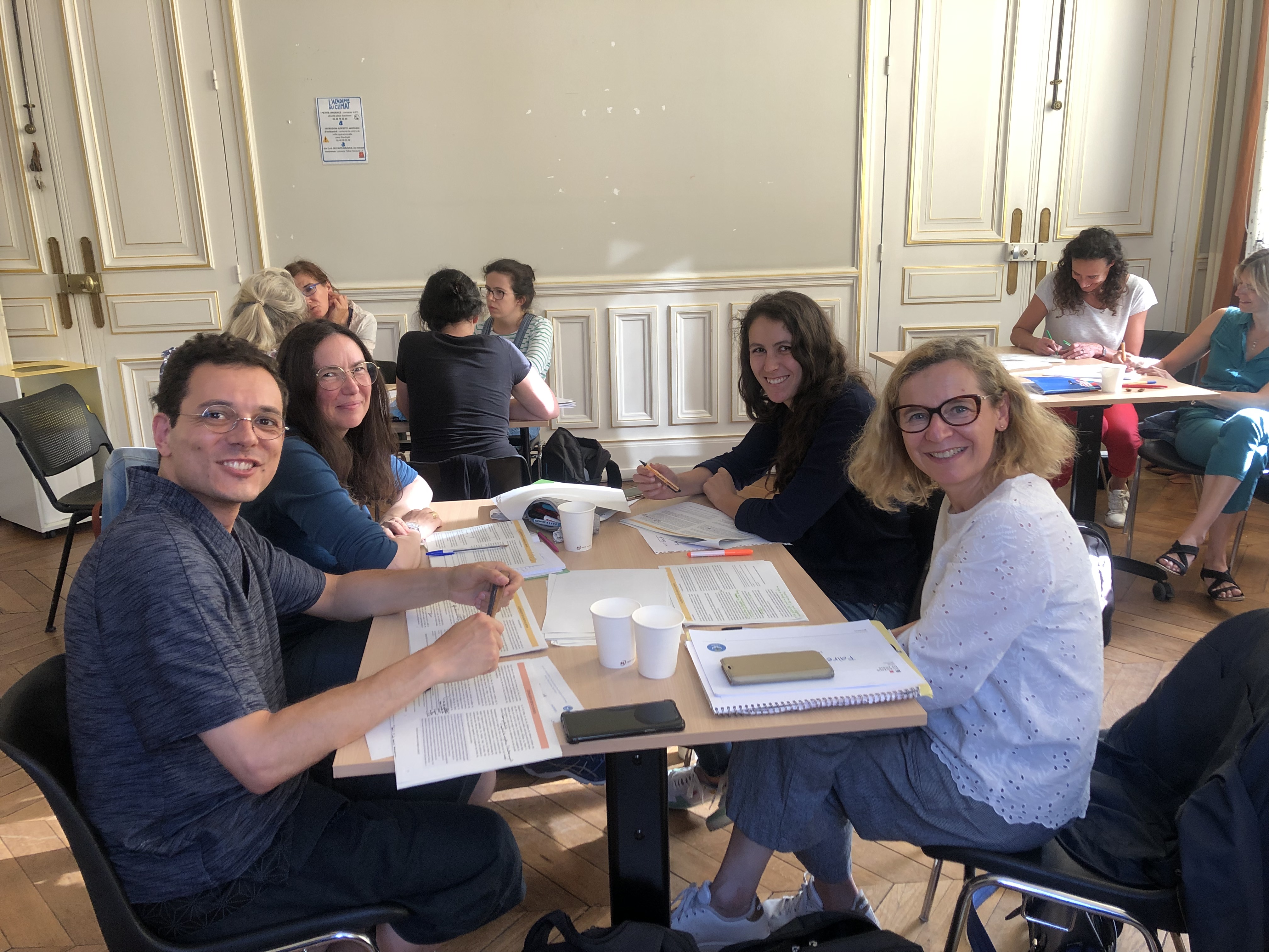 le groupe au travail