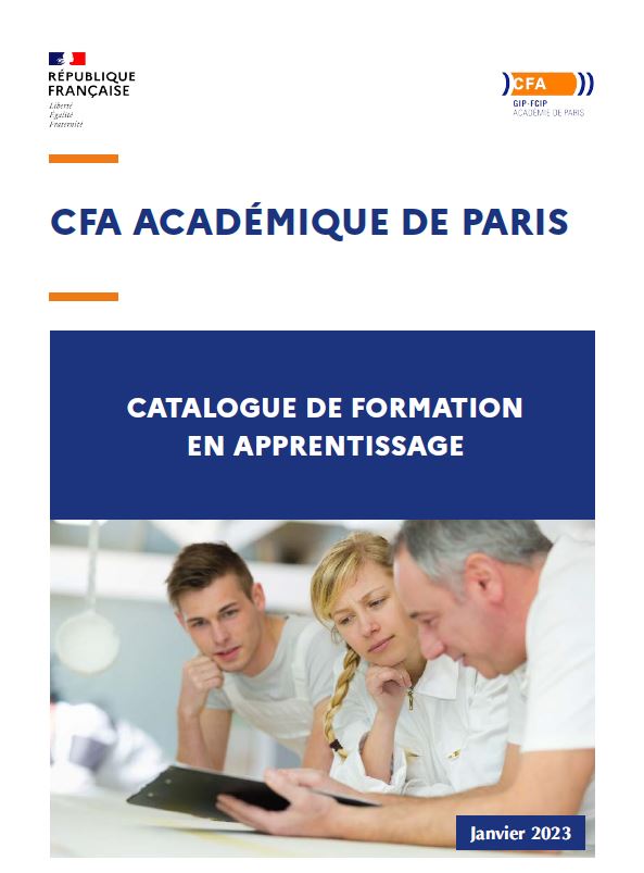 Page de garde catalogue de formation en apprentissage