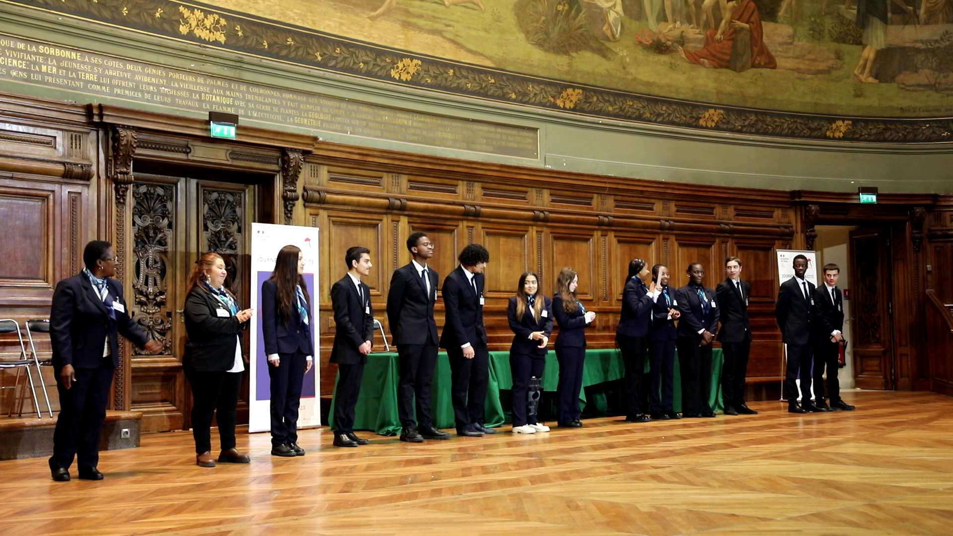 Elèves du lycée Erik Satie à la fête de la laïcité 2023