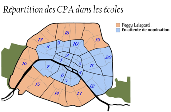 Répartition des visites des écoles des CPA