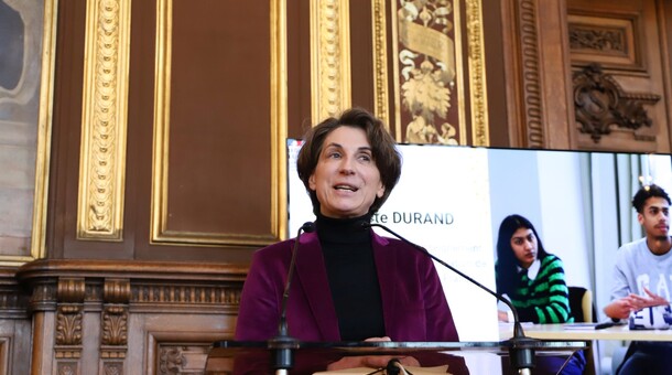 Bénédicte Durand lors de la 1re conférence territoriale de la vie étudiante en Île-de-France