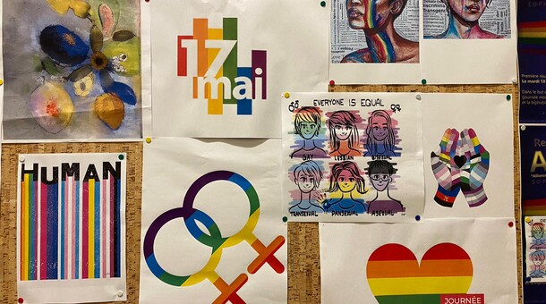 Journée mondiale contre l'homophobie, la transphobie et la biphobie - lycée Sophie Germain