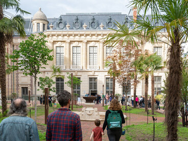 Image du jardin de la Bnf Richelieu